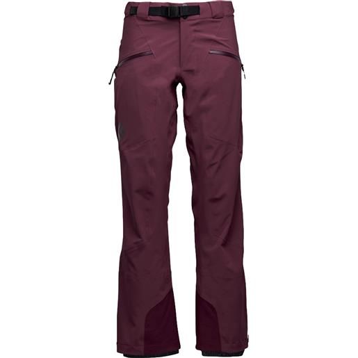 Black Diamond - pantaloni impermeabili e traspiranti - w recon stretch ski pants blackberry per donne in pelle - taglia s - bordeaux