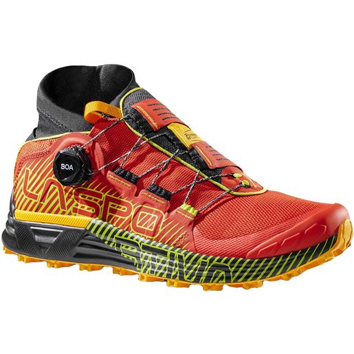 La Sportiva - scarpe da trail - cyklon sunset/lime punch per uomo - taglia 41,41.5,42,42.5,43,43.5,44,45.5,46 - rosso