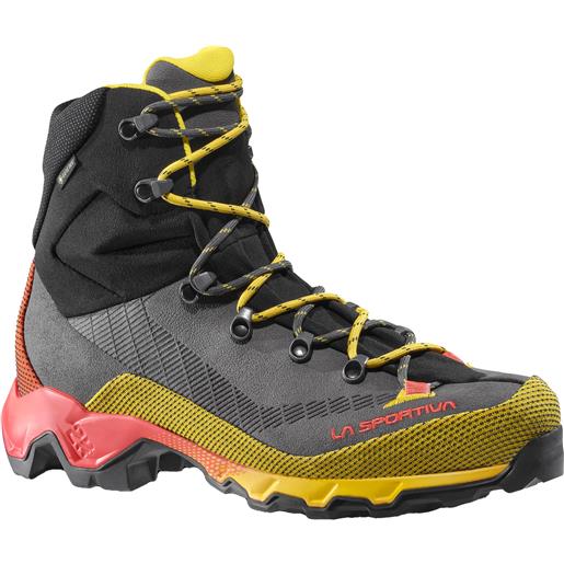 La Sportiva - scarpe da trekking in gore-tex - aequilibrium trek gtx carbon/yellow per uomo - taglia 42.5,43,43.5,45 - grigio