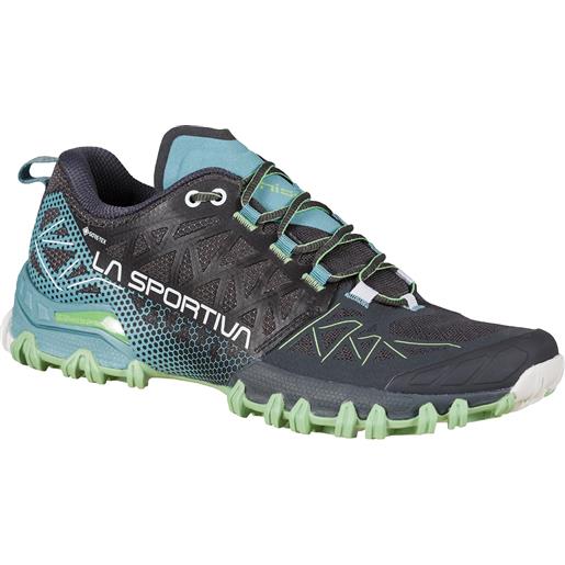 La Sportiva - scarpe da trail in gore-tex - bushido ii woman gtx carbon/mist per donne - taglia 37.5,38,39,39.5,40,40.5 - blu
