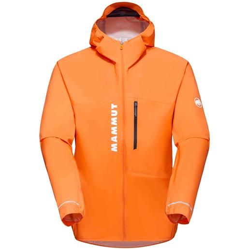 Mammut - giacca hardshell impermeabile ultra leggera - aenergy tr hs hooded jacket men dark tangerine per uomo in pelle - taglia s, m, l, xl - arancione