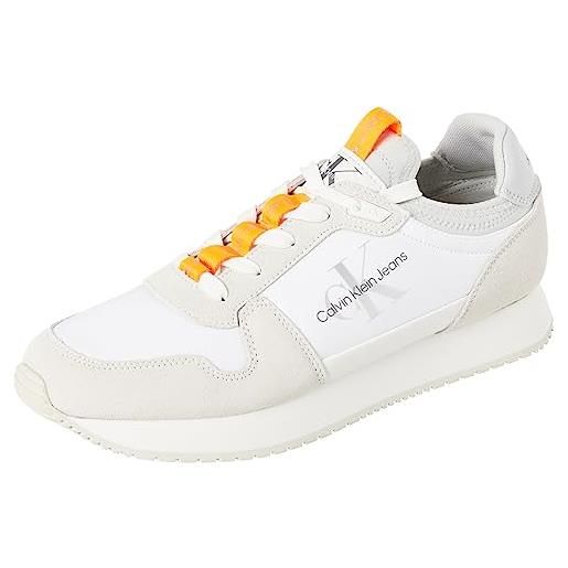 Calvin Klein Jeans sneakers da runner uomo scarpe sportive, multicolore (black/bright white), 46 eu