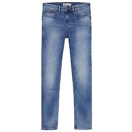 Tommy Jeans jeans uomo scanton slim elasticizzati, blu (wilson light blue stretch), 28w / 32l