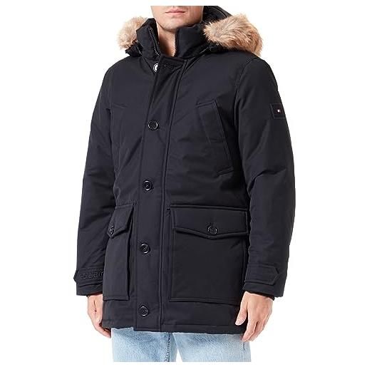 Tommy Hilfiger rockie down parka mw0mw32778 giacche imbottite, nero (black), m uomo