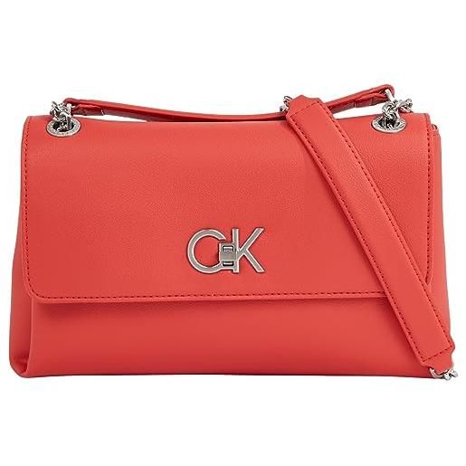 Calvin Klein borsa donna pelle sintetica, rosso (aurora red), taglia unica