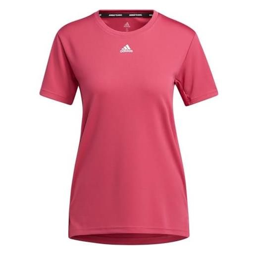 adidas necessi-tee, t-shirt (manica corta) donne, wild pink/white, xs