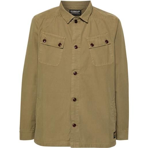 Barbour giacca-camicia harris - verde