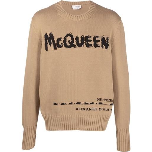 Alexander McQueen maglione con stampa - toni neutri