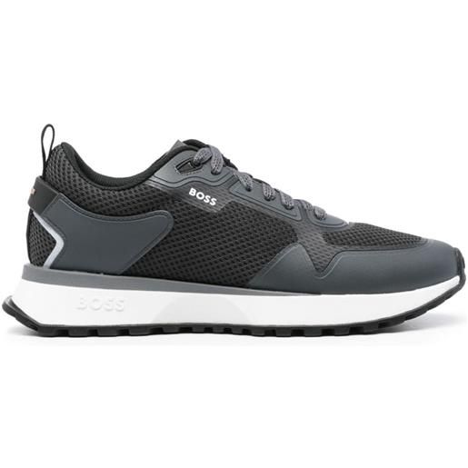 BOSS sneakers con pannelli a contrasto - grigio