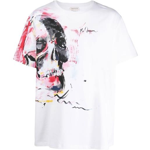 Alexander McQueen t-shirt con stampa skull - bianco