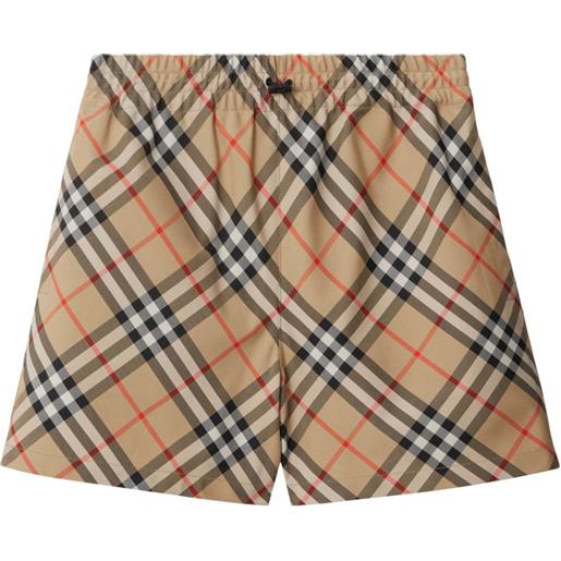 Burberry shorts con stampa ekd vintage check - toni neutri