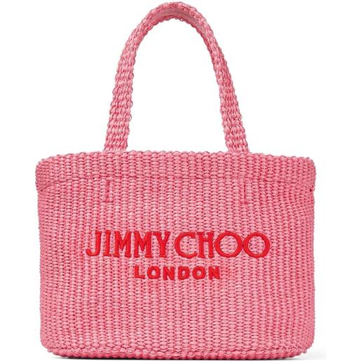 Jimmy Choo borsa da spiaggia con ricamo mini - rosa