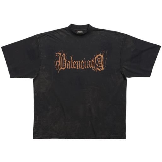 Balenciaga t-shirt heavy metal - nero