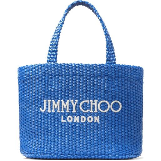 Jimmy Choo borsa da spiaggia con ricamo mini - blu