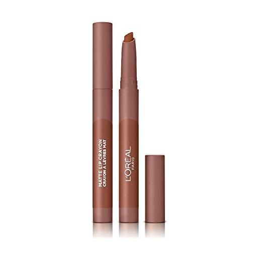 L'oréal paris infallible very matte lip crayon, rossetto effetto opaco, colore: très sweet (104)