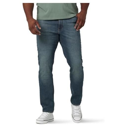 Lee big & tall serie performance extreme motion athletic fit jeans, mega, 46w x 34l uomo