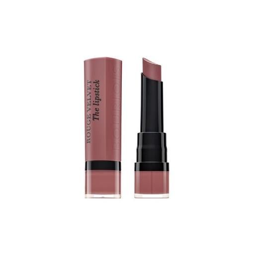 Bourjois rouge velvet the lipstick rossetto lunga tenuta per effetto opaco 18 mauve martre 2,4 g