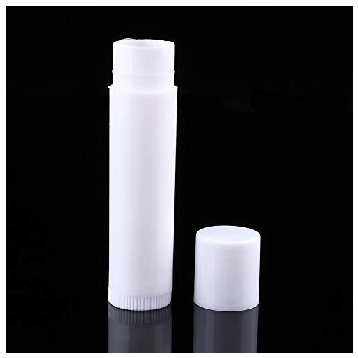 Uxsiya 100 pz 5 ml trasparente robusto nero bianco vuoto rotondo di plastica balsamo per le labbra tubi contenitori per fai da te riutilizzabile lip gloss tubo rossetto contenitori