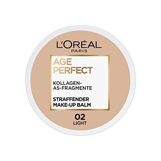 L'Oréal Paris age perfect - balsamo rassodante 02 light, per il trucco curativo per una pelle dall'aspetto sano, 18 ml