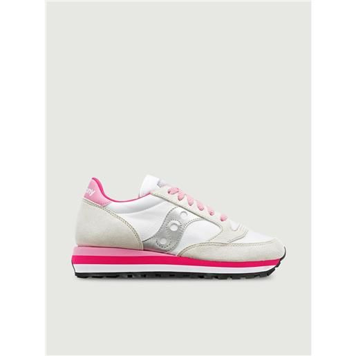 SAUCONY sneakers SAUCONY jazz triple bianco grigio e rosa