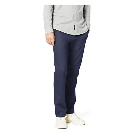 Dockers signature khaki slim fit pants, pantaloni chino uomo, grigio (magnet), 30w / 34l