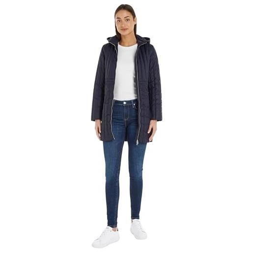 Tommy Hilfiger feminine lw down coat ww0ww40489 cappotti imbottiti, blu (desert sky), l donna