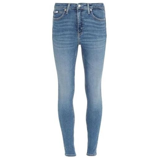Calvin Klein Jeans jeans donna mid rise skinny fit, blu (denim light), 34w / 32l