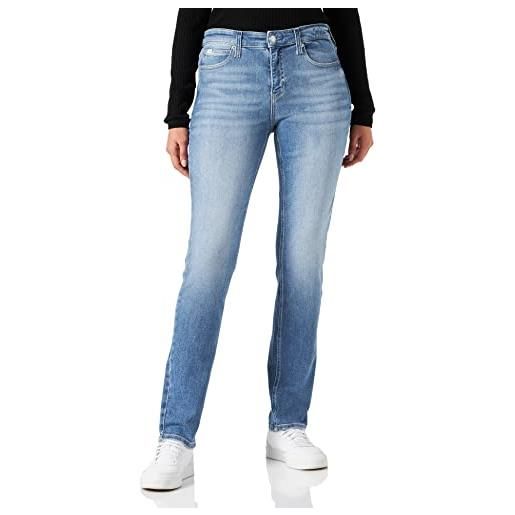 Calvin Klein Jeans high rise slim j20j220117 pantaloni, denim (denim medium), 28w / 30l donna