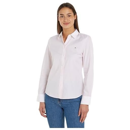 Tommy Hilfiger fill regular shirt ww0ww40531 camicie casual, rosa (whimsy pink), 38 donna