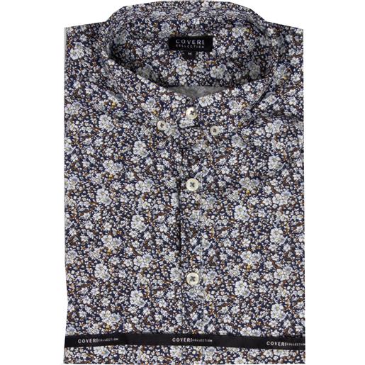Coveri Collection camicia maniche corte con fantasia a fiori