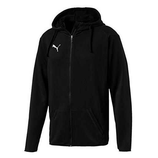 PUMA liga casual hoody jacket, giacca uomo, nero black white), s
