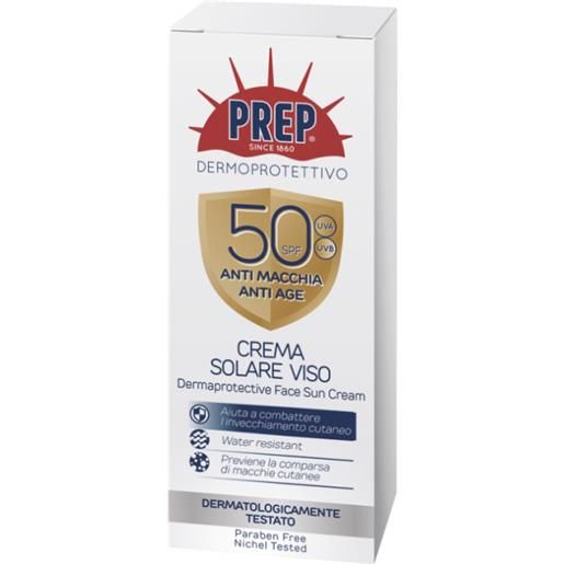 Prep crema solare viso spf50 anti macchia anti age 50 ml
