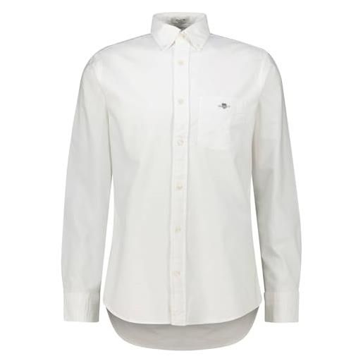 GANT reg oxford shirt, camicia elegante uomo, bianco ( white ), m
