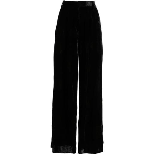 Uma Wang pleated velvet trousers - nero