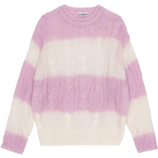 GANNI maglione a righe - rosa