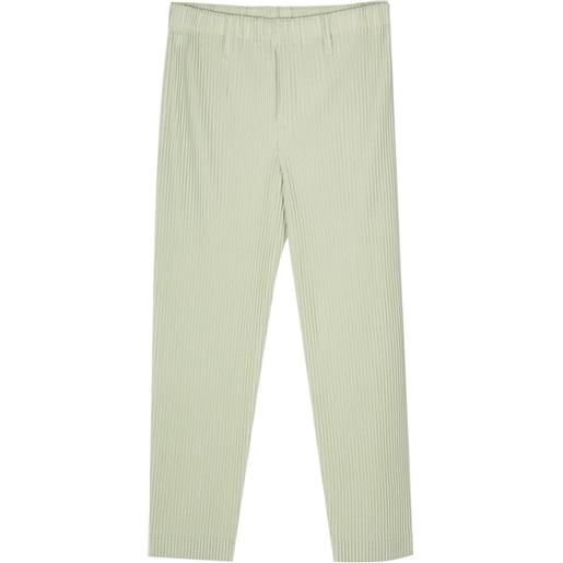 Homme Plissé Issey Miyake pantaloni sartoriali con pieghe - verde