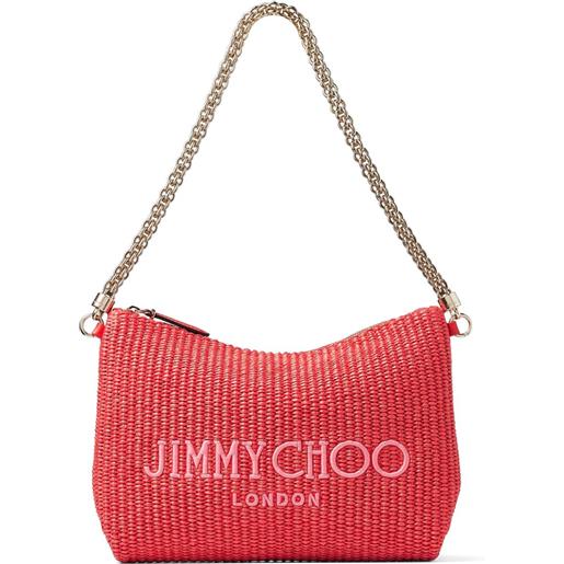 Jimmy Choo borsa a spalla callie con ricamo - rosa