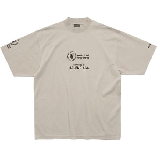 Balenciaga t-shirt wfp con stampa - grigio