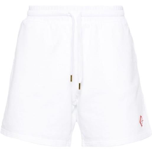 Casablanca shorts sportivi con applicazione - bianco