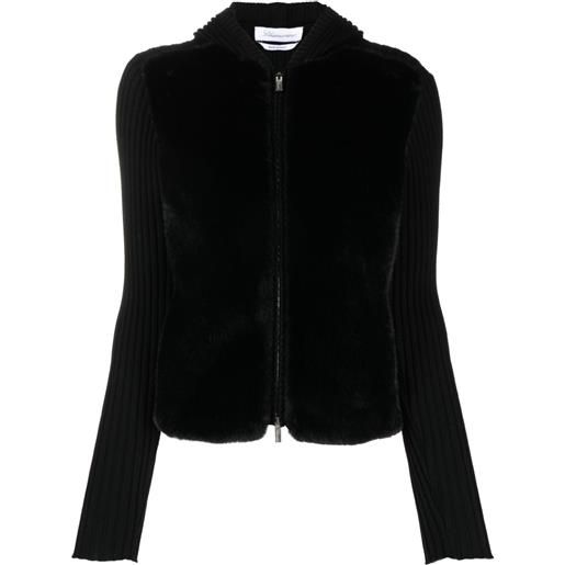 Blumarine cardigan con pannelli a contrasto - nero