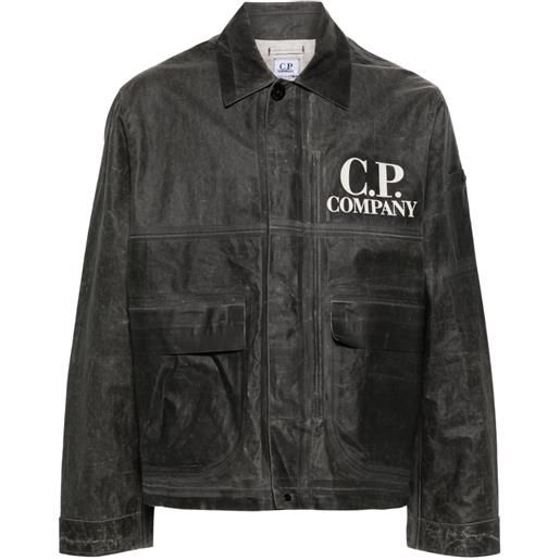 C.P. Company giacca-camicia con stampa - grigio