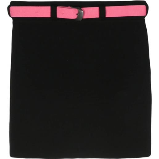 Ssheena minigonna con cintura - nero