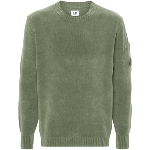C.P. Company maglione con applicazione - verde