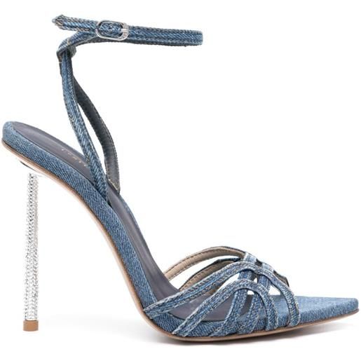 Le Silla sandali denim bella 120mm - blu