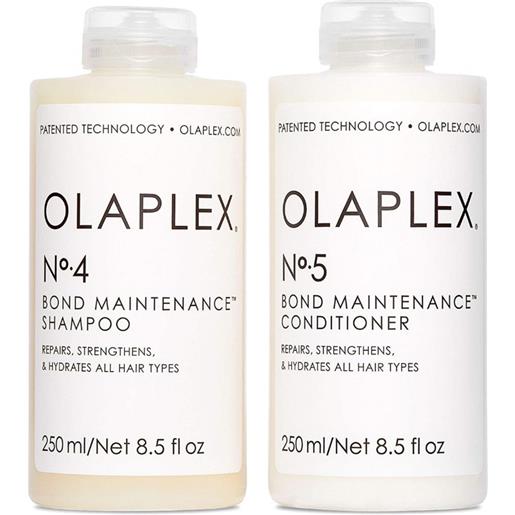 Olaplex n°4+n°5 250+250 ml- kit ricostruttivo per capelli danneggiati e crespi