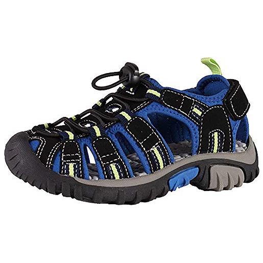Mc Kinley mckinley vapor ii, scarpe da trekking unisex-bambini, black/blue/lime, 30 eu