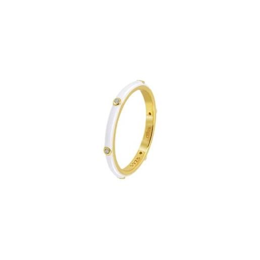Lotus anello silver anello sig. Ra. Smaltato. Bianco lp3575-3/114 marca, única, metallo non prezioso, nessuna pietra preziosa
