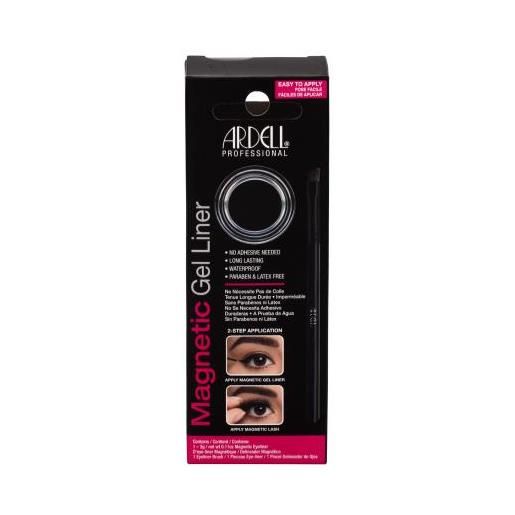 Ardell magnetic gel liner tonalità black cofanetti eyeliner magnetico 3 g + pennello per eyeliner 1 pz