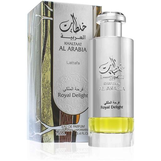 Lattafa khaltaat al arabia royal delight silver eau de parfum da uomo 100 ml