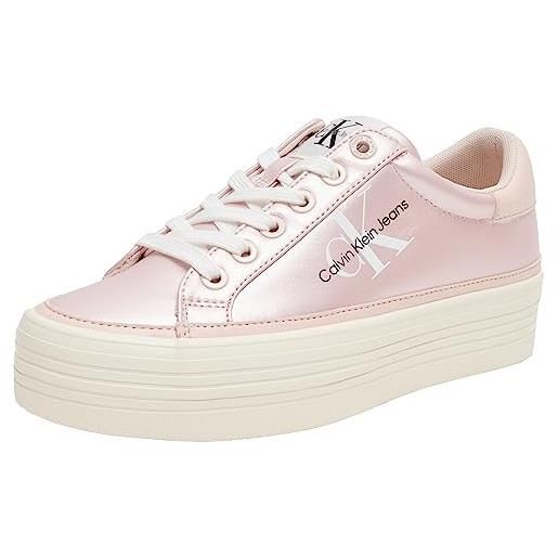 Calvin Klein Jeans sneakers vulcanizzate donna scarpe, rosa (pearlized peach blush), 39 eu